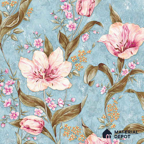 8021 | 10 Meter x 21 Inches Florals Look Wallpaper - 57.37 Sq. Ft. | Minimum 15% wastage during installation