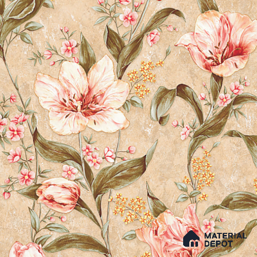 8022 | 10 Meter x 21 Inches Florals Look Wallpaper - 57.37 Sq. Ft. | Minimum 15% wastage during installation