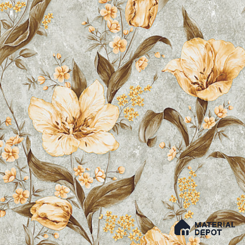8023 | 10 Meter x 21 Inches Florals Look Wallpaper - 57.37 Sq. Ft. | Minimum 15% wastage during installation
