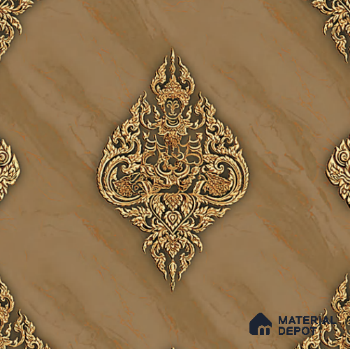 8059 | 10 Meter x 21 Inches Damask Look Wallpaper - 57.37 Sq. Ft. | Minimum 15% wastage during installation