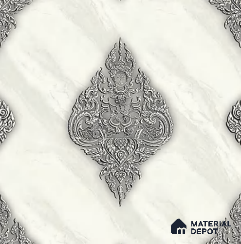 8056 | 10 Meter x 21 Inches Damask Look Wallpaper - 57.37 Sq. Ft. | Minimum 15% wastage during installation