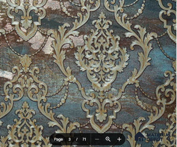 88006 | 5 Meter x 42 Inches Damask Look Wallpaper - 57.41 Sq. Ft. | Minimum 15% wastage during installation