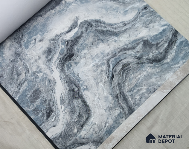 888002 | 10 Meter x 21 Inches Marble Look Wallpaper - 57.05 Sq. Ft. | Minimum 10% wastage during installation