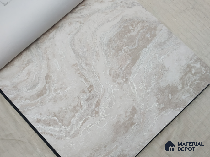 888005 | 10 Meter x 21 Inches Marble Look Wallpaper - 57.05 Sq. Ft. | Minimum 10% wastage during installation
