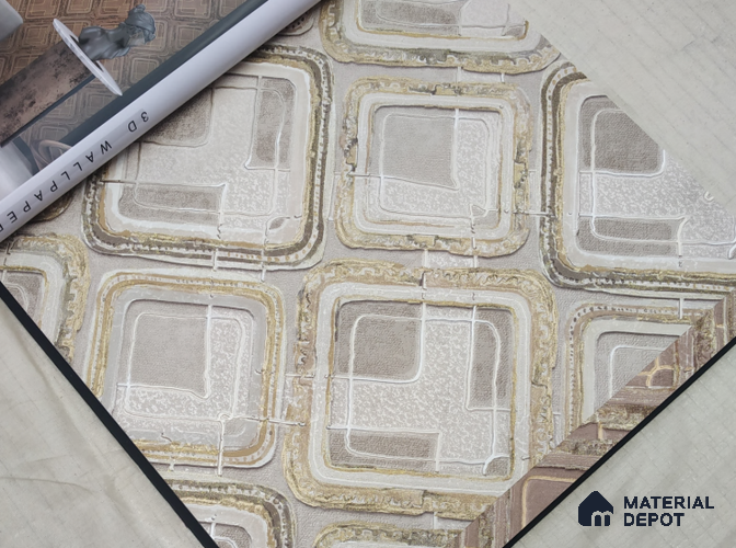 888017 | 10 Meter x 21 Inches Patterned Look Wallpaper - 57.05 Sq. Ft. | Minimum 15% wastage during installation