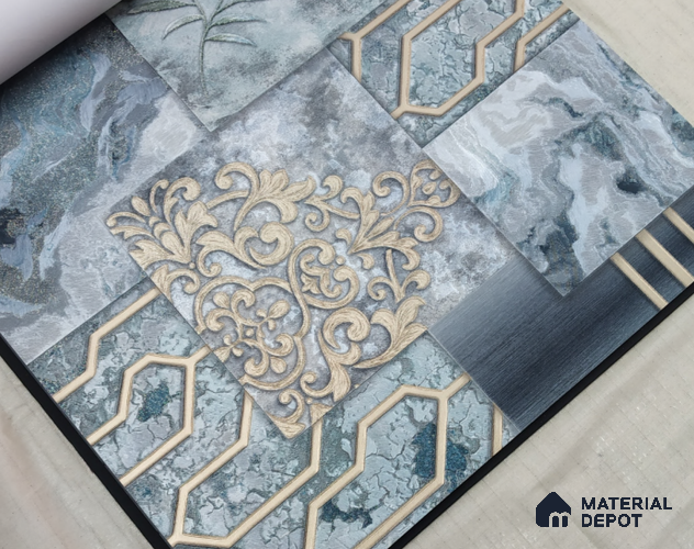 888029 | 10 Meter x 21 Inches Patterned Look Wallpaper - 57.05 Sq. Ft. | Minimum 15% wastage during installation