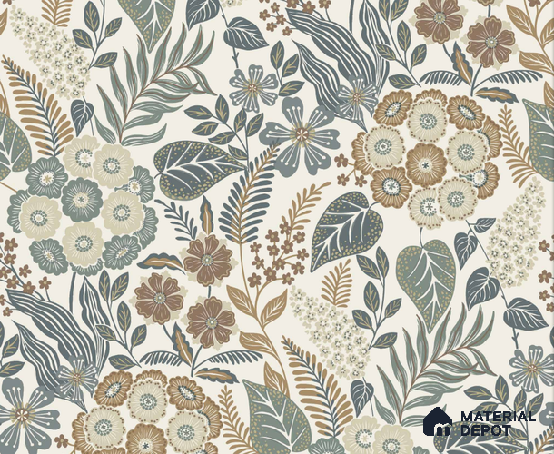 A76601 | 10 Meter x 21 Inches Florals Look Wallpaper - 57.37 Sq. Ft. | Minimum 15% wastage during installation