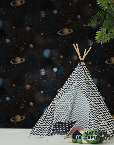 D26-1 | 10 Meter x 21 Inches Space Look Wallpaper - 57.05 Sq. Ft. | Minimum 15% wastage during installation