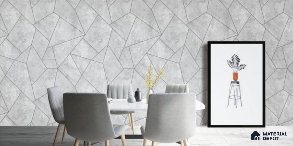 H1D0703 | 10 Meter x 21 Inches Geometric Look Wallpaper - 57.05 Sq. Ft. | Minimum 15% wastage during installation