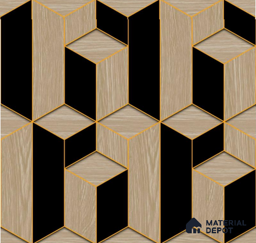 H3D881603 | 10 Meter x 21 Inches Geometric Look Wallpaper - 57.05 Sq. Ft. | Minimum 15% wastage during installation