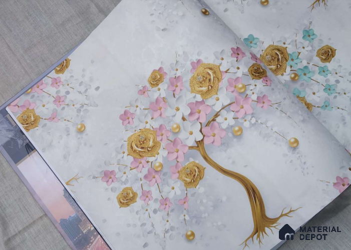 HM104 | 10 Meter x 21 Inches Florals Look Wallpaper - 57.41 Sq. Ft. | Minimum 15% wastage during installation