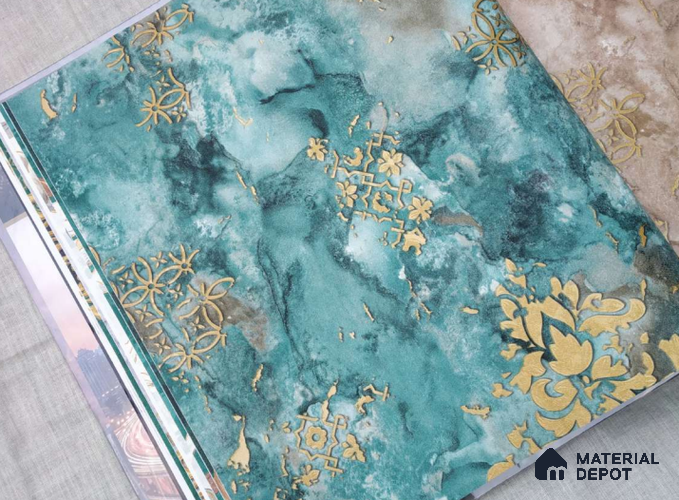 HM125 | 10 Meter x 21 Inches Damask Look Wallpaper - 57.41 Sq. Ft. | Minimum 15% wastage during installation