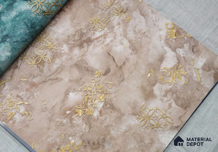 HM126 | 10 Meter x 21 Inches Damask Look Wallpaper - 57.41 Sq. Ft. | Minimum 15% wastage during installation