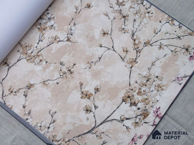 A close-up of aHM158 | 10 Meter x 21 Inches Florals Look Wallpaper - 57 Sq. Ft. available at Material Depot in Bangalore