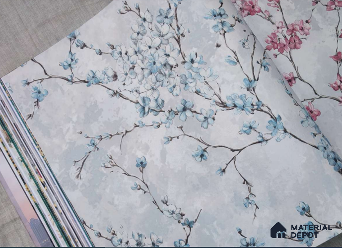 HM160 | 10 Meter x 21 Inches Florals Look Wallpaper - 57.41 Sq. Ft. | Minimum 15% wastage during installation