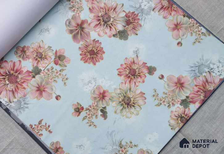 HM164 | 10 Meter x 21 Inches Florals Look Wallpaper - 57.41 Sq. Ft. | Minimum 15% wastage during installation