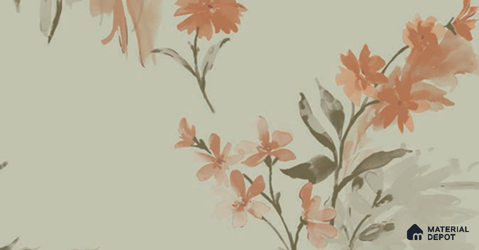 SY1177 F | 10 Meter x 21 Inches Florals Look Wallpaper - 57.37 Sq. Ft. | Minimum 15% wastage during installation