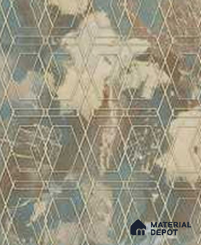 WK160-52 | 10 Meter x 21 Inches Geometric Look Wallpaper - 57.37 Sq. Ft. | Minimum 15% wastage during installation
