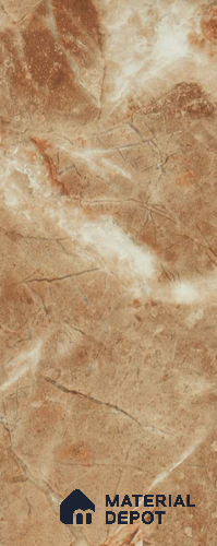Material Depot laminates in bangalore - high quality image of a 3014 GLS Marbelo Brown Decorative Laminate from Axilam with Glossy finish
