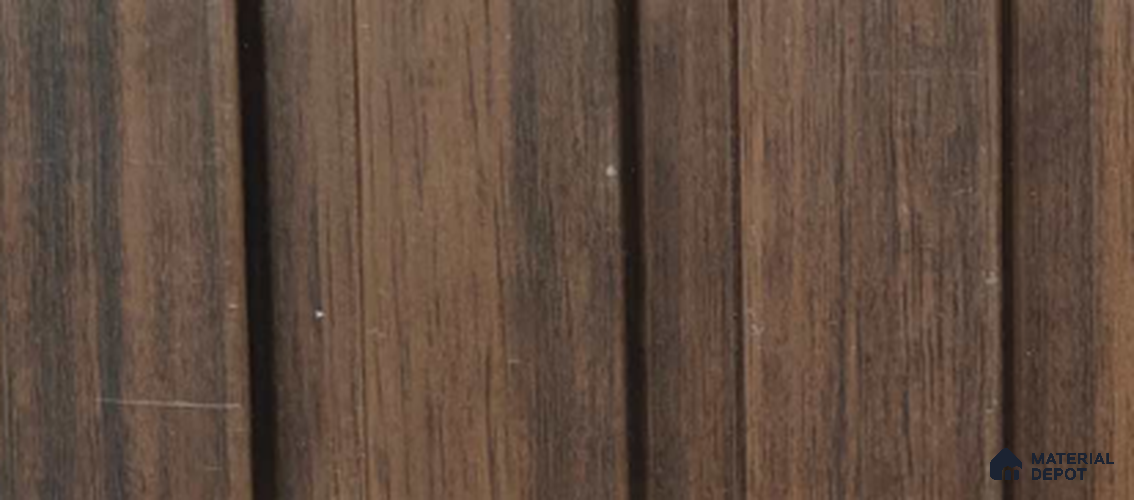 Brown Wood PN 07695 9.1 ft x 5 inch Charcoal Louvers/Panels - 12 mm | Suitable for Feature Wall, TV Unit & Living Room | Width is Subjected to 5% Variation