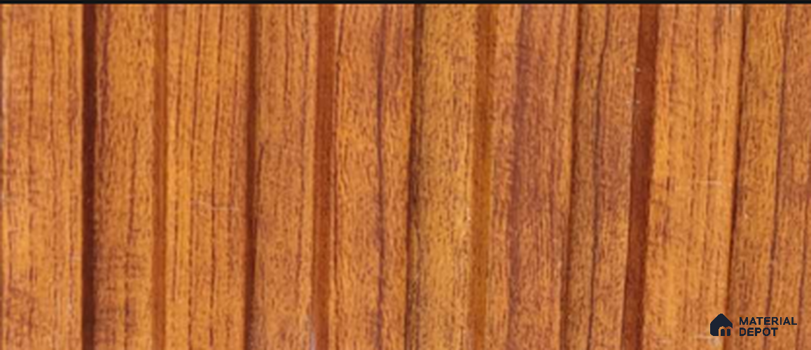 Brown Wood PN 07711 9.1 ft x 5 inch Charcoal Louvers/Panels - 12 mm | Suitable for Feature Wall, TV Unit & Living Room | Width is Subjected to 5% Variation