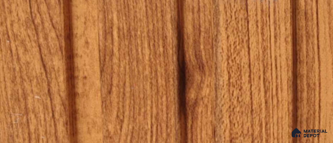 Brown Wood PN 07697 9.1 ft x 5 inch Charcoal Louvers/Panels - 12 mm | Suitable for Feature Wall, TV Unit & Living Room | Width is Subjected to 5% Variation