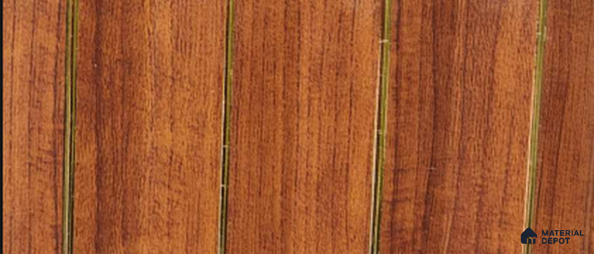 Brown Wood PN 07707 9.1 ft x 5 inch Charcoal Louvers/Panels - 12 mm | Suitable for Feature Wall, TV Unit & Living Room | Width is Subjected to 5% Variation