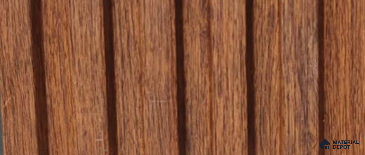 Brown Wood PN 07710 9.1 ft x 5 inch Charcoal Louvers/Panels - 12 mm | Suitable for Feature Wall, TV Unit & Living Room | Width is Subjected to 5% Variation