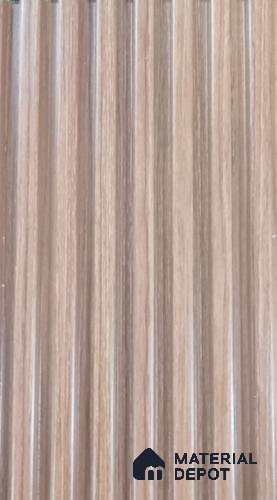 Brown Wood PN 07682 9.1 ft x 5 inch Charcoal Louvers/Panels - 12 mm | Suitable for Feature Wall, TV Unit & Living Room | Width is Subjected to 5% Variation