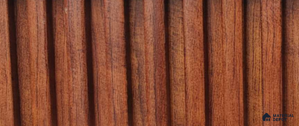Brown Wood PN 07788 9.1 ft x 5 inch Charcoal Louvers/Panels - 12 mm | Suitable for Feature Wall, TV Unit & Living Room | Width is Subjected to 5% Variation