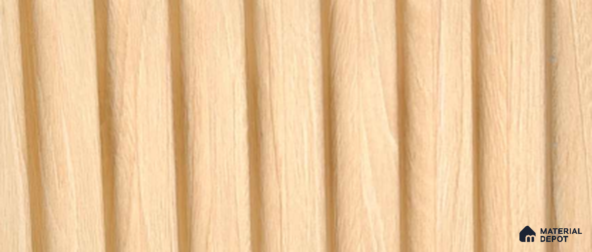 Brown Wood PN 07713 9.1 ft x 5 inch Charcoal Louvers/Panels - 12 mm | Suitable for Feature Wall, TV Unit & Living Room | Width is Subjected to 5% Variation