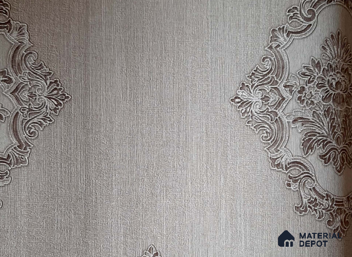 10195-4 | 10 Meter x 21 Inch Non Woven Damask Look Wallpaper - 57 Sq. Ft. | Minimum 15% wastage during installation