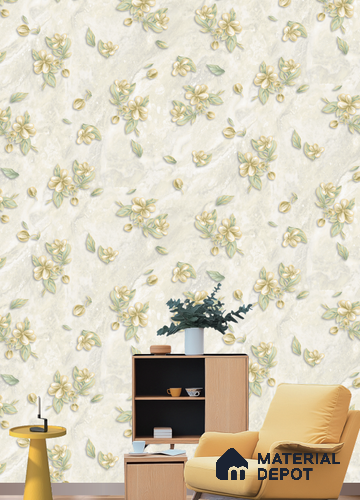 12082 | 9.5 Meter x 21 Inches Florals Look Wallpaper - 55 Sq. Ft. | Minimum 15% wastage during installation