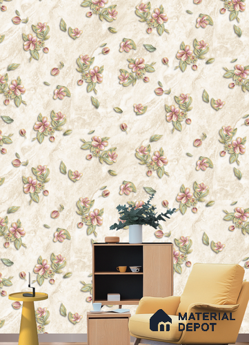 12084 | 9.5 Meter x 21 Inches Florals Look Wallpaper - 55 Sq. Ft. | Minimum 15% wastage during installation
