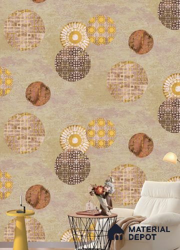 18074 | 9.5 Meter x 21 Inches Patterned Look Wallpaper - 55 Sq. Ft.  | Minimum 15% wastage during installation