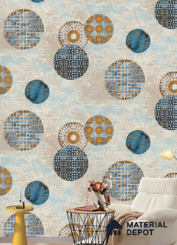 18076 | 9.5 Meter x 21 Inches Patterned Look Wallpaper - 55 Sq. Ft.  | Minimum 15% wastage during installation