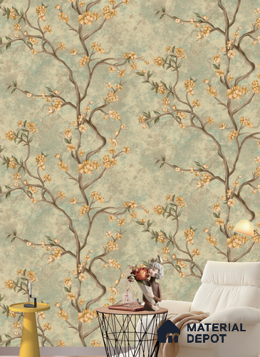 181402 | 9.5 Meter x 21 Inches Florals Look Wallpaper - 55 Sq. Ft. | Minimum 15% wastage during installation