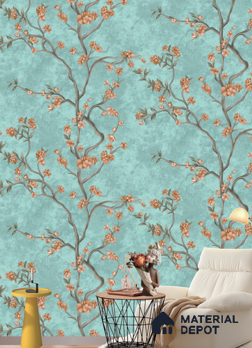181405 | 9.5 Meter x 21 Inches Florals Look Wallpaper - 55 Sq. Ft. | Minimum 15% wastage during installation