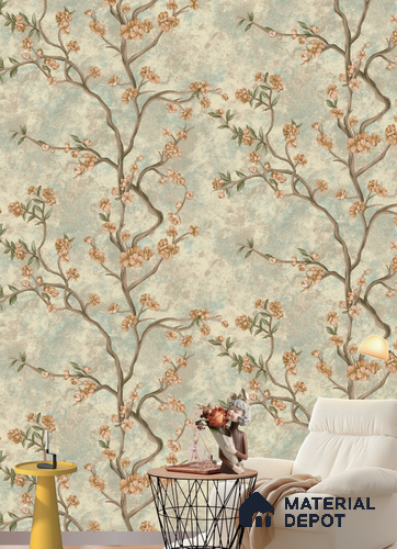 181401 | 9.5 Meter x 21 Inches Florals Look Wallpaper - 55 Sq. Ft. | Minimum 15% wastage during installation