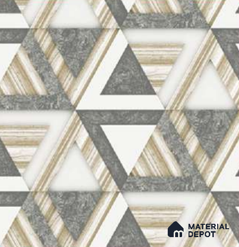 23302 | 10 Meter x 21 Inch PVC Geometric Look Wallpaper - 57 Sq. Ft. | Minimum 15% wastage during installation