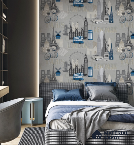 5129-2 | 5 Meter x 42 Inch PVC Patterned Look Wallpaper - 57 Sq. Ft. | Minimum 15% wastage during installation
