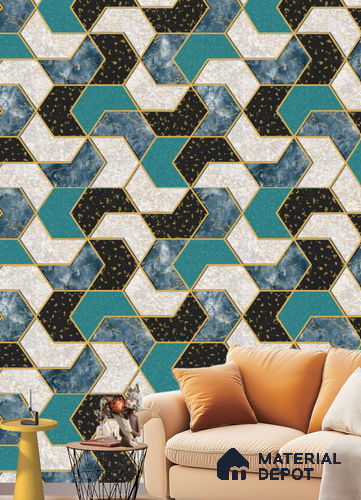 571305 | 9.5 Meter x 21 Inches Patterned Look Wallpaper - 55 Sq. Ft.  | Minimum 15% wastage during installation