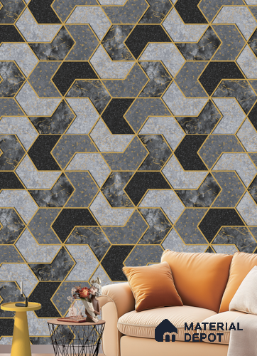 571306 | 9.5 Meter x 21 Inches Patterned Look Wallpaper - 55 Sq. Ft. | Minimum 15% wastage during installation