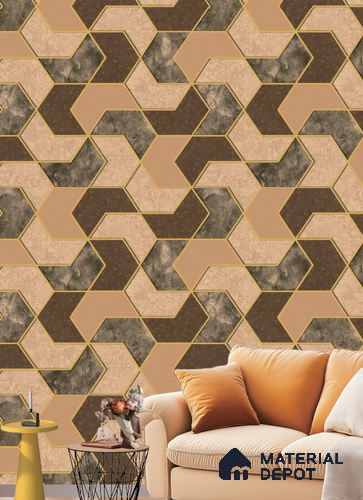 571307 | 9.5 Meter x 21 Inches Patterned Look Wallpaper - 55 Sq. Ft.  | Minimum 15% wastage during installation