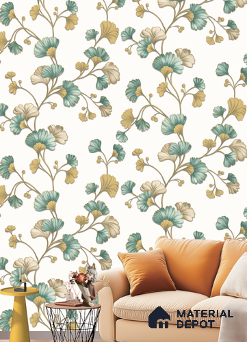 591002 | 9.5 Meter x 21 Inches Florals Look Wallpaper - 55 Sq. Ft. | Minimum 15% wastage during installation