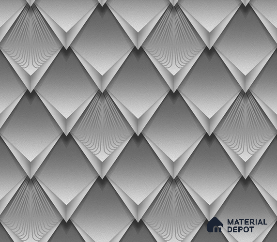 5D1022 | 9.5 Meter x 21 Inch PVC Geometric Look Wallpaper - 55 Sq. Ft. | Minimum 15% wastage during installation