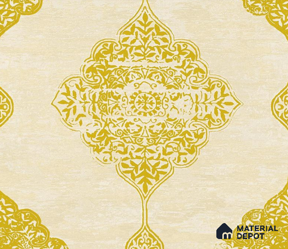 5D1051 | 9.5 Meter x 21 Inch PVC Damask Look Wallpaper - 55 Sq. Ft. | Minimum 15% wastage during installation