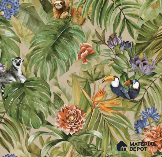 74067-1 | 5 Meter x 42 Inches Florals Look Wallpaper - 57 Sq. Ft.  | Minimum 15% wastage during installation