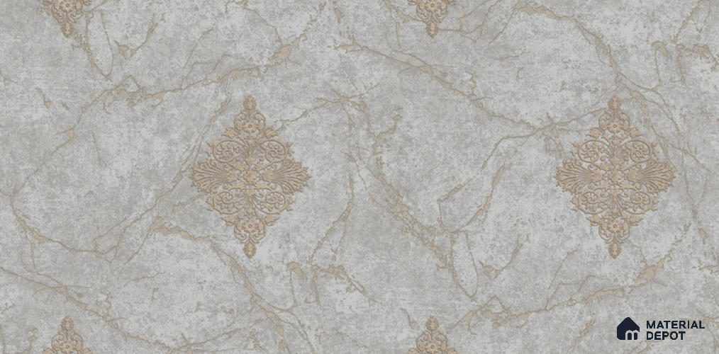 81228-4 | 5 Meter x 42 Inch PVC Damask Look Wallpaper - 57 Sq. Ft. | Minimum 15% wastage during installation