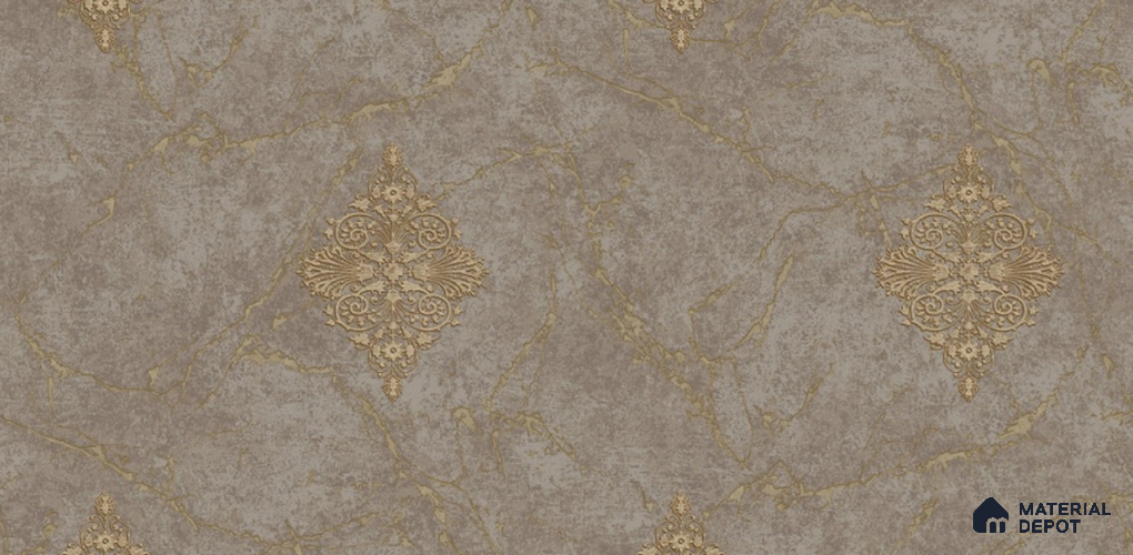 81228-5 | 5 Meter x 42 Inch PVC Damask Look Wallpaper - 57 Sq. Ft. | Minimum 15% wastage during installation